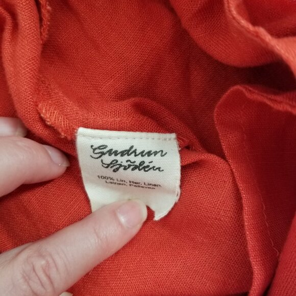 Gudrun Sjoden Med. Weight Linen Pants - Copper - Lagenlook, Scandi, Comfy, Fall - Picture 6 of 7